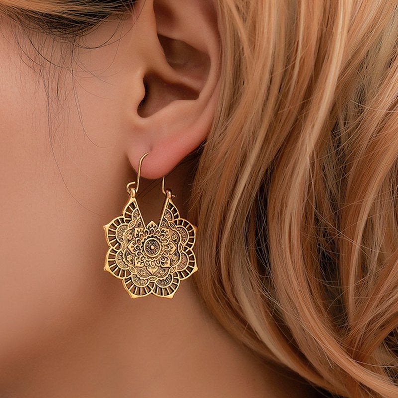 LILLI Lotus Mandala Earrings