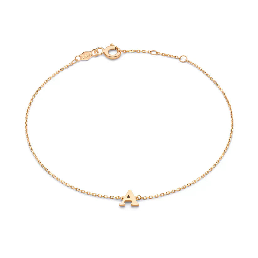 Gold Initial Bracelet Vita Signa