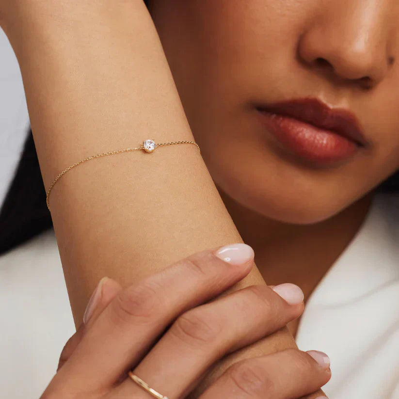 Gold Cléa Bracelet with Moissanite