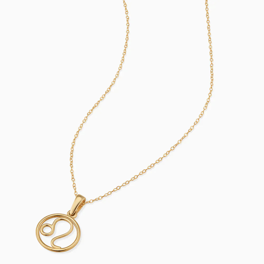 Gold Necklace with Zodiac Sign Symbol