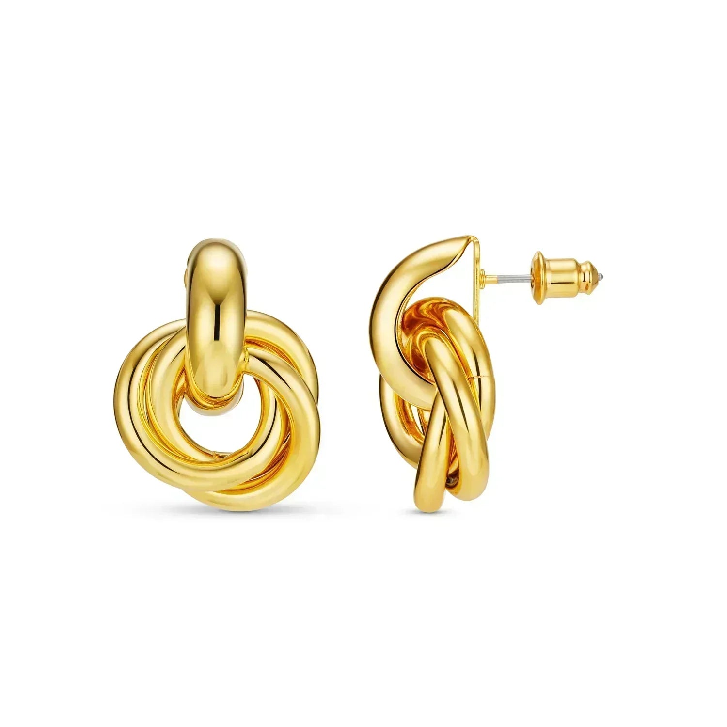 Braided Gold Jewelry Earrings