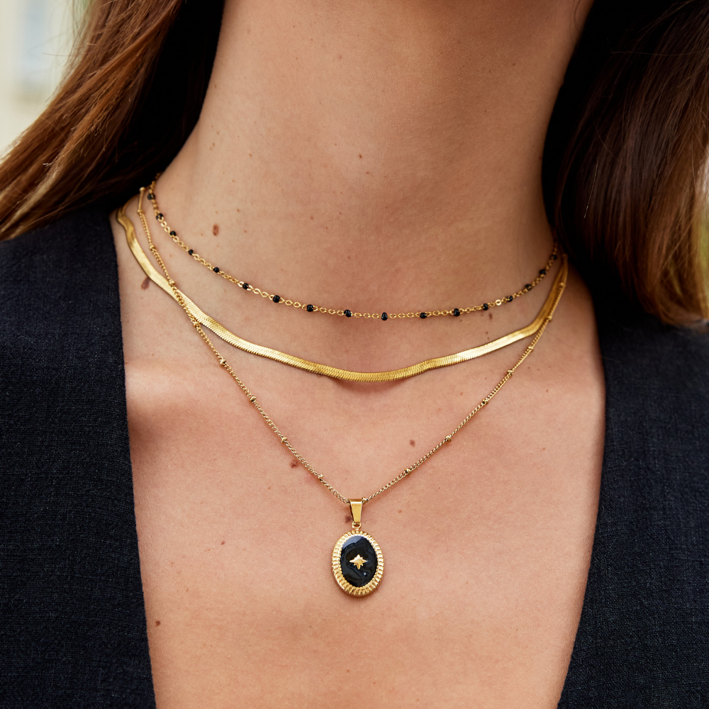 Golden Necklace with Fire