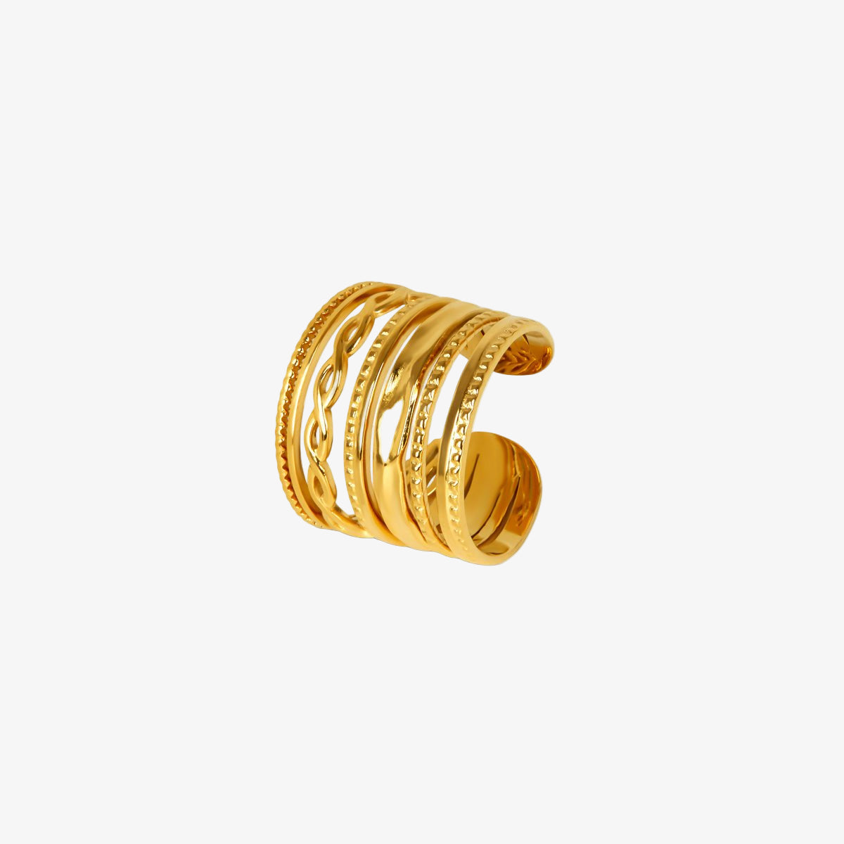 Royale Adjustable Ring 18K Gold Plated
