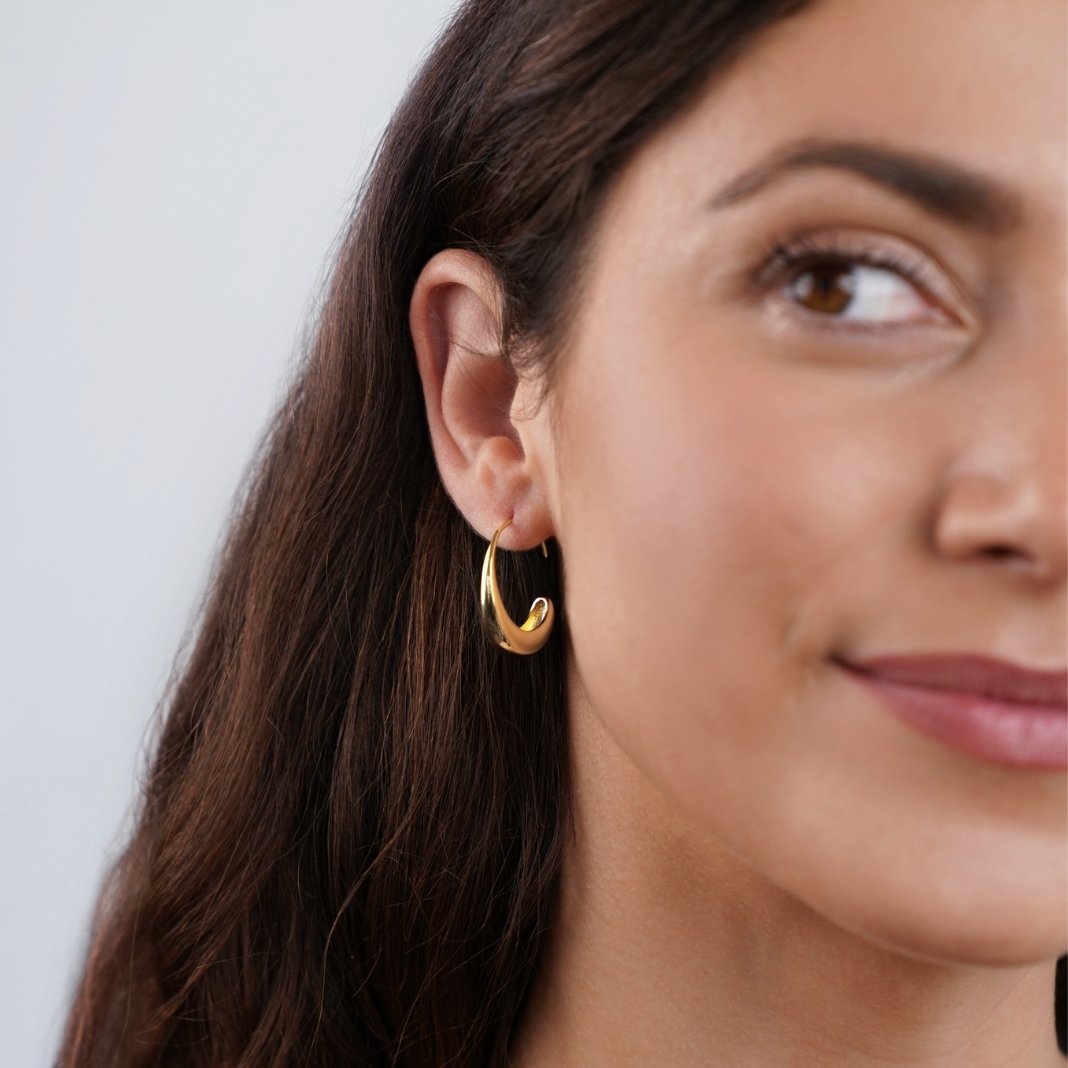 Drop Hoop Earrings