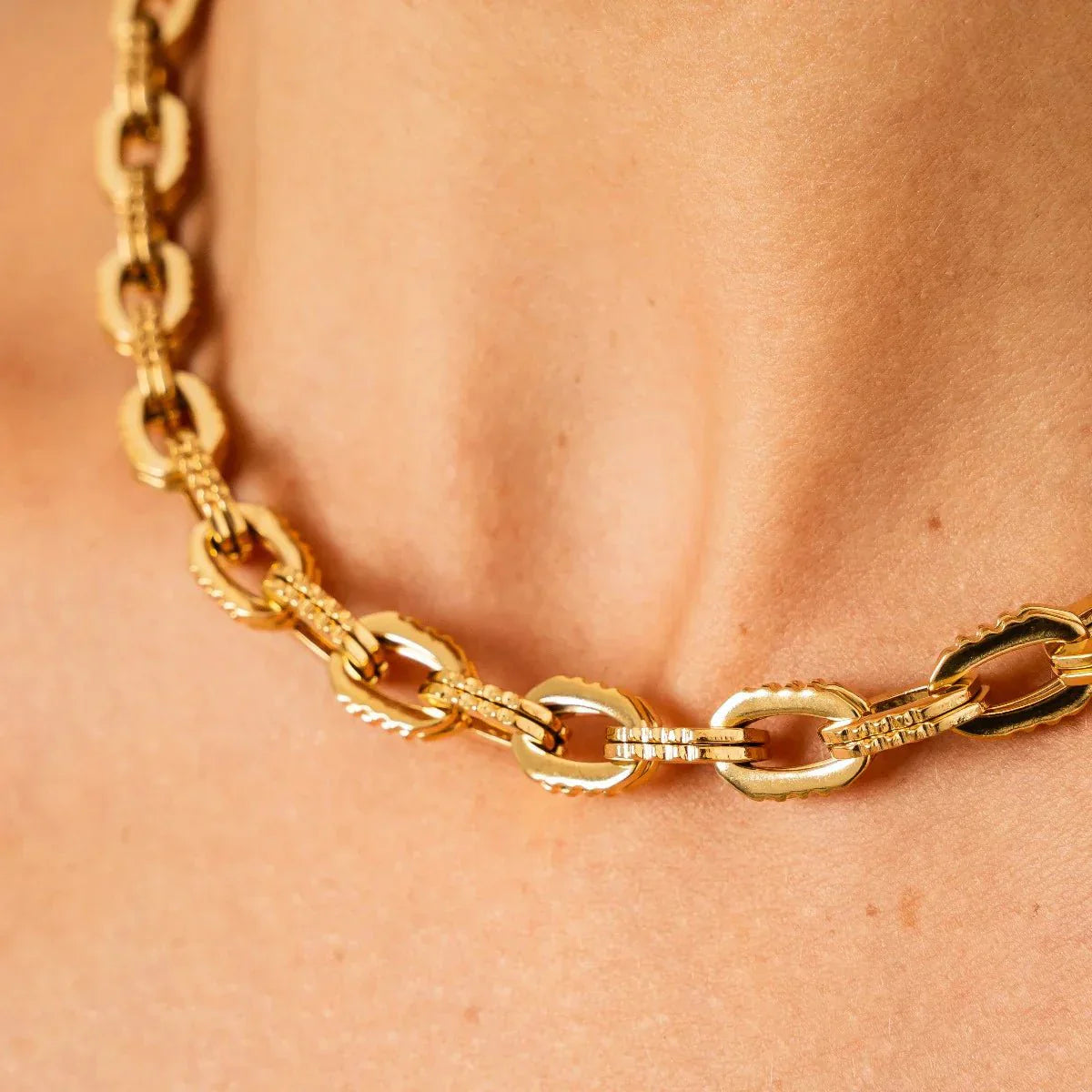 Chunky Link Necklace 18K Gold Plated