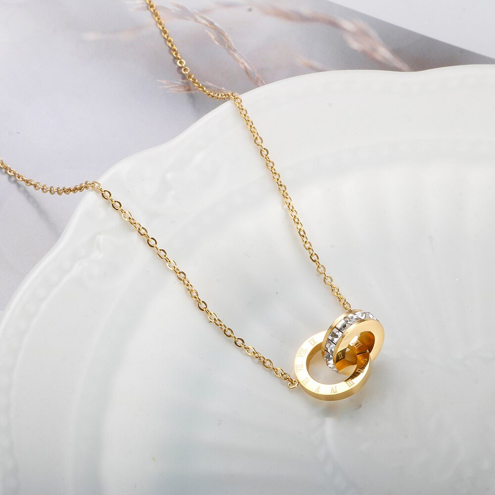 Imperial Zirconia Necklace 18K Gold Plated