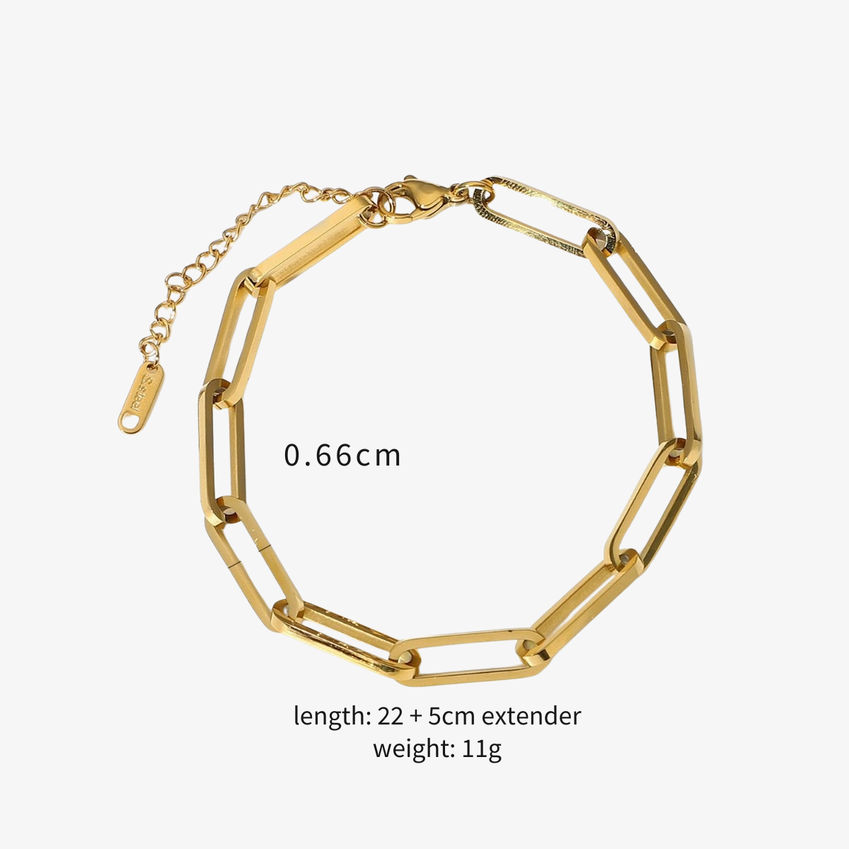 Celina Chain Link Bracelet 18K Gold Plated
