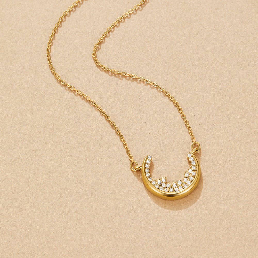 Crescent Moon Pendant Necklace