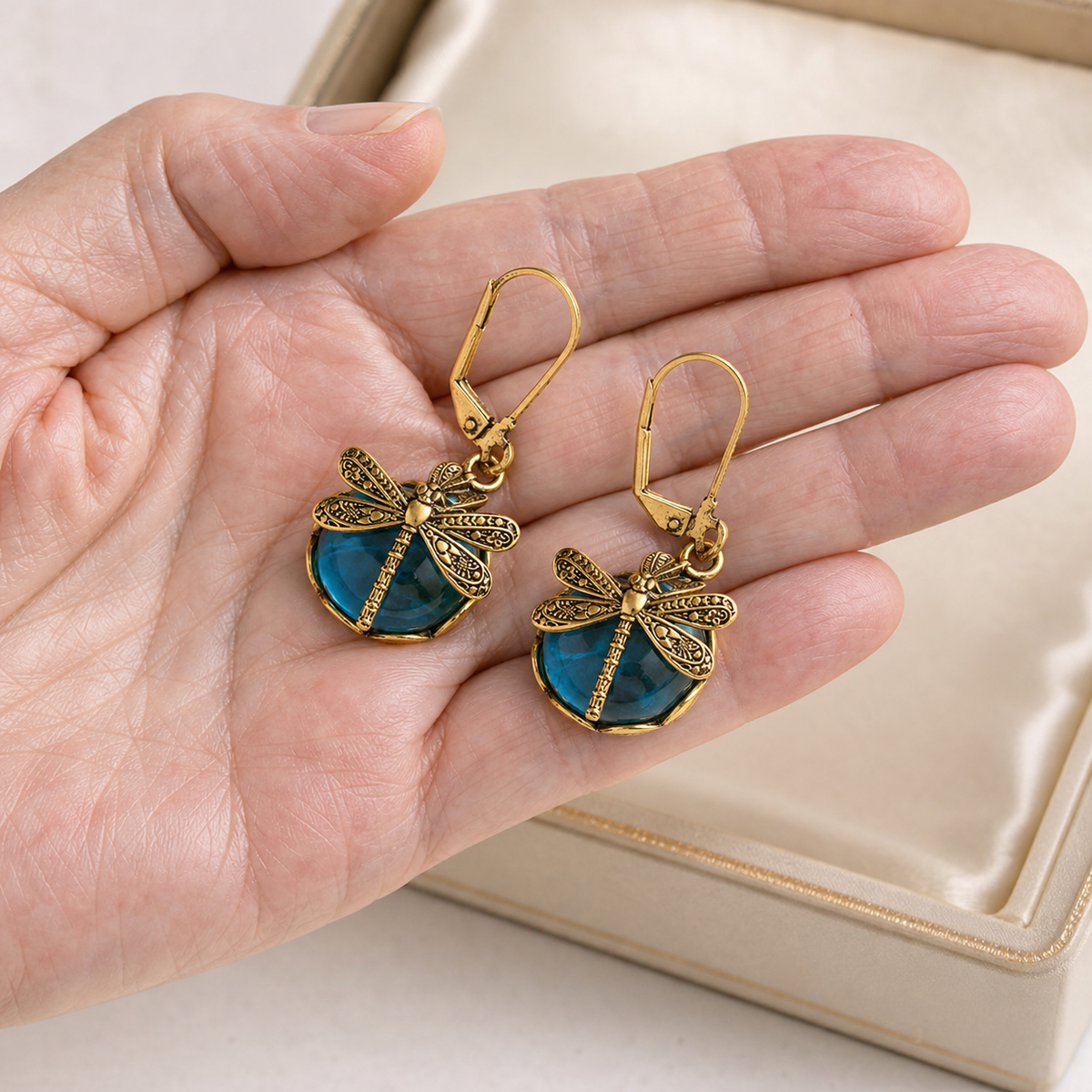 Clara™ Blue Dragonfly Earrings