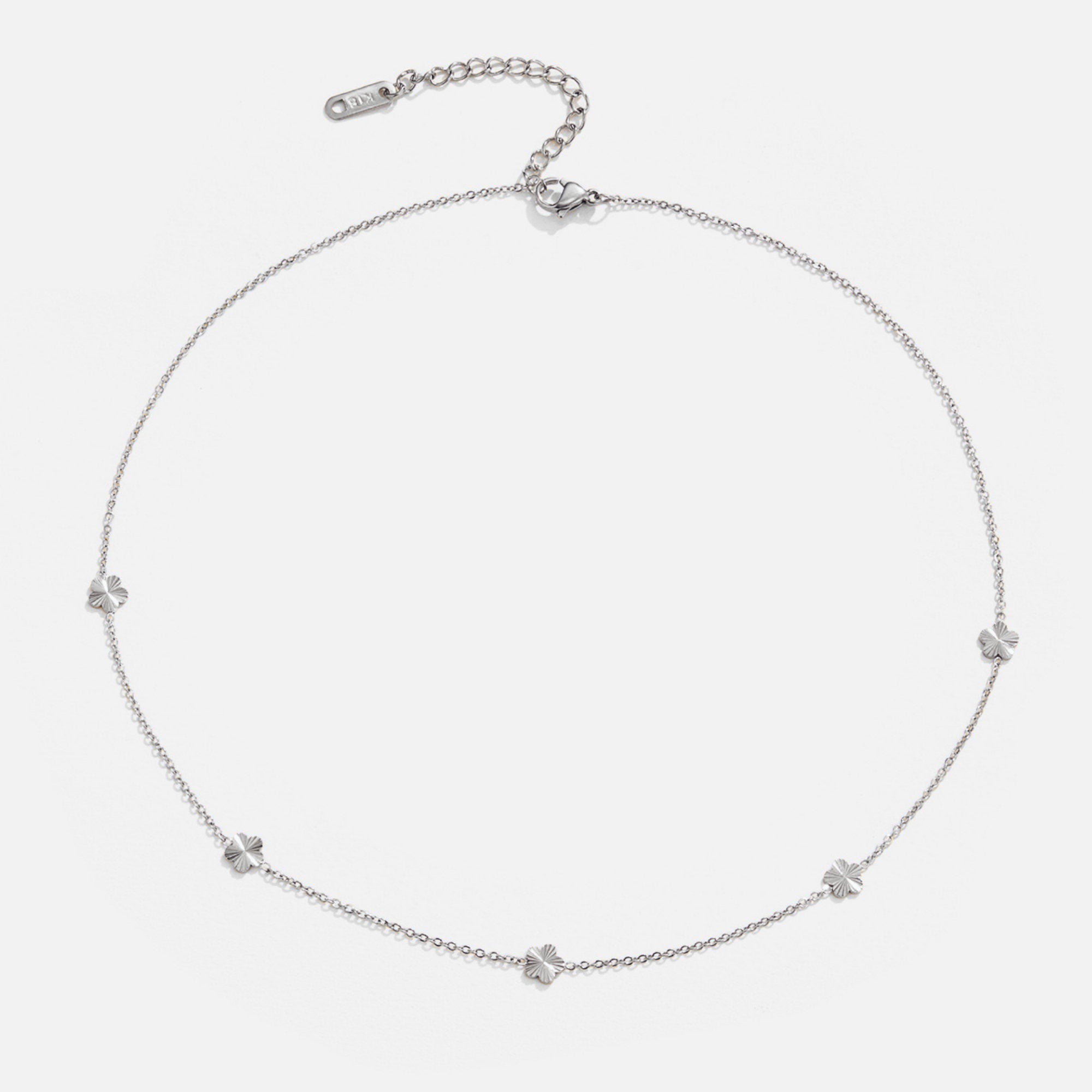 Flower Power Silver Chain Necklace