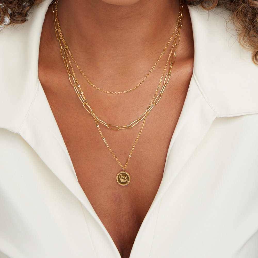 Coin Motif Necklace
