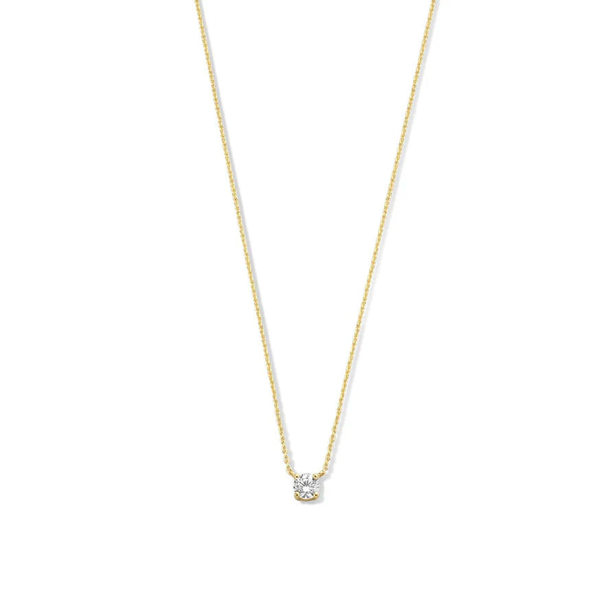 Cléa Gold Necklace with Moissanite Stones