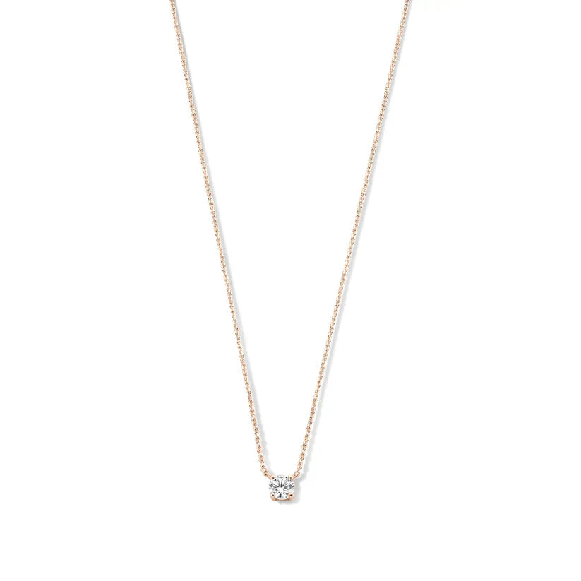 Cléa Gold Necklace with Moissanite Stones