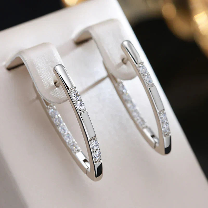 Sylvia Elegant Earrings with Zirconia