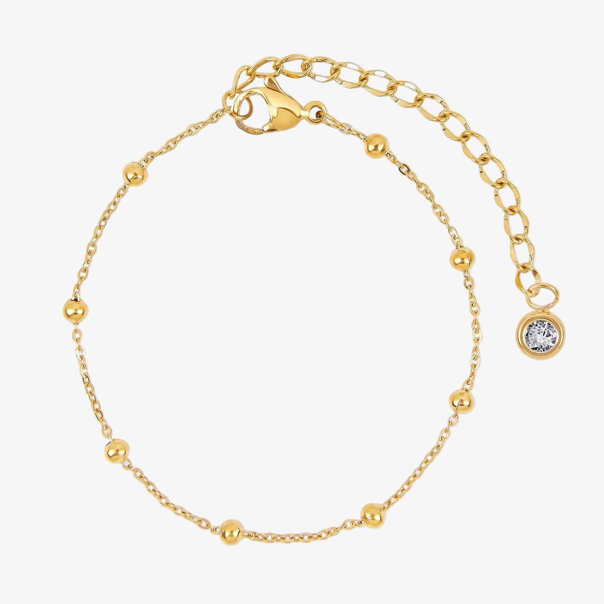 Glamour Zirconia Bracelet Set 18K Gold Plated
