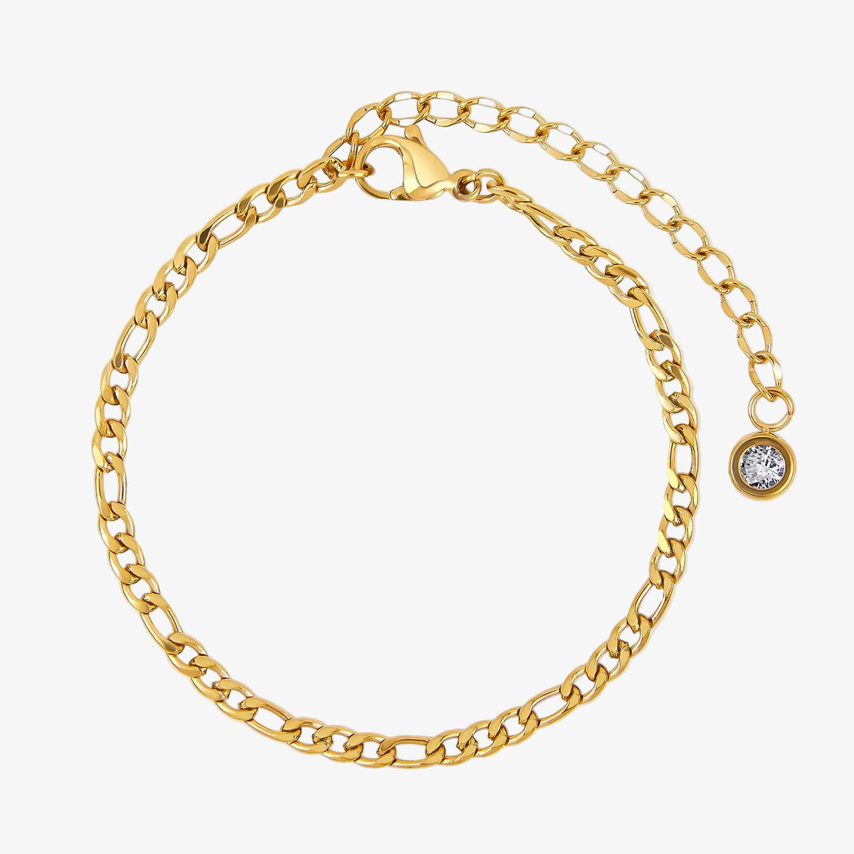 Glamour Zirconia Bracelet Set 18K Gold Plated