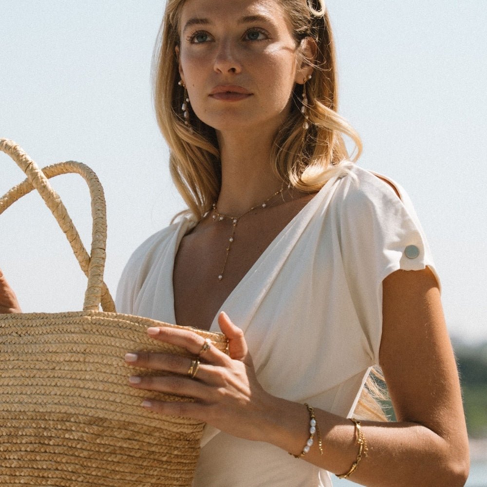 Lariat Pearl Drop Necklace