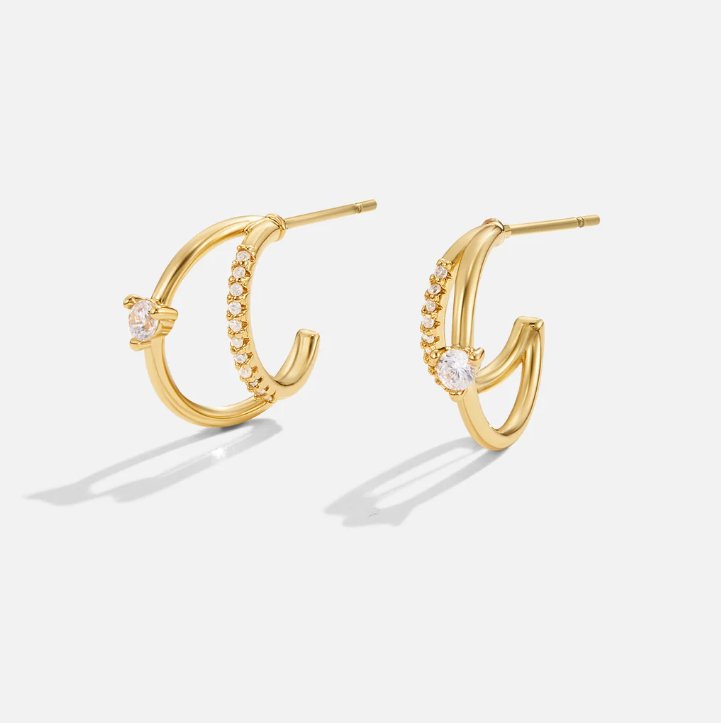 Artie Gold Crystal Earrings