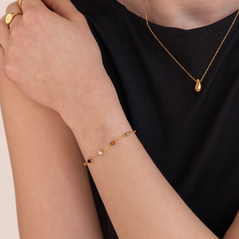 Stainless Steel Bracelet with Delicate Toning