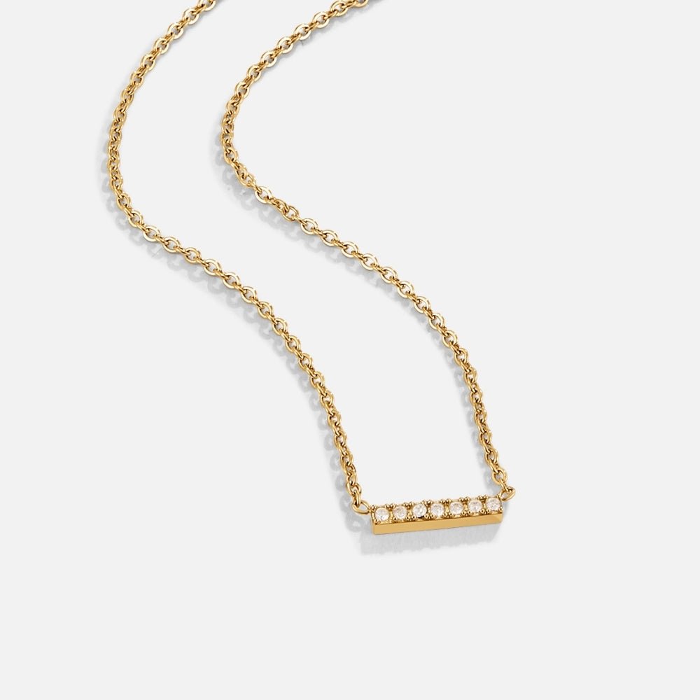 Missy Crystal Bar Pendant Necklace
