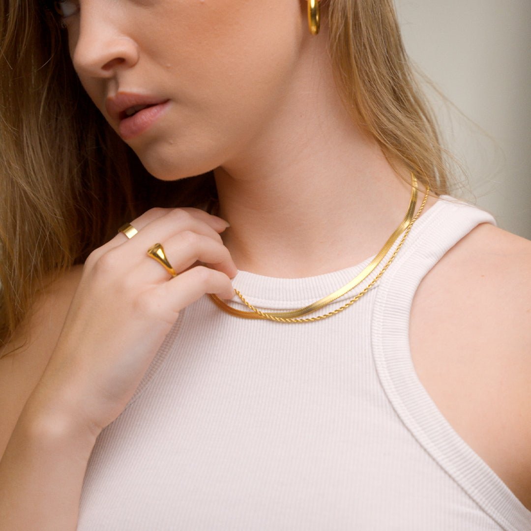 Amalfi Necklace Set 18K Gold Plated