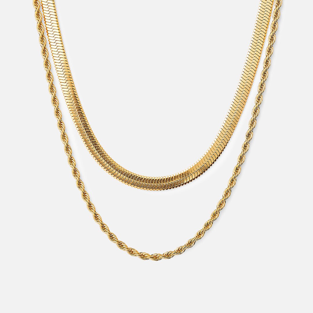 Amalfi Necklace Set 18K Gold Plated