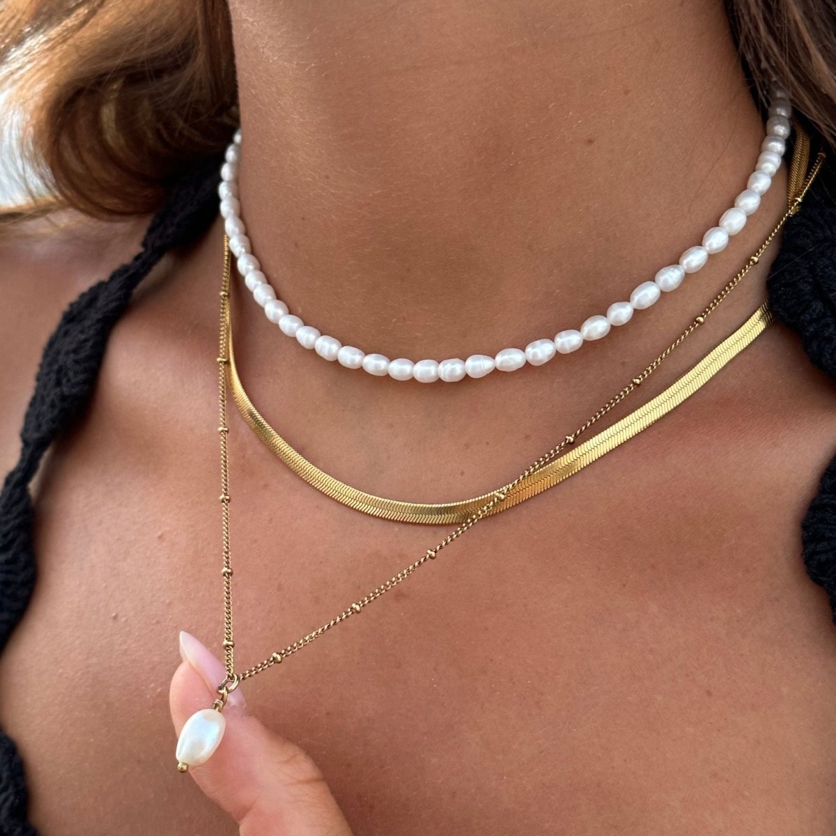 Florence Triple Layer Necklace 18K Gold Plated