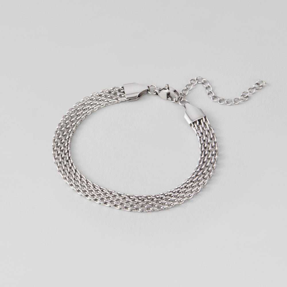 Molly Silver Mesh Chain Bracelet