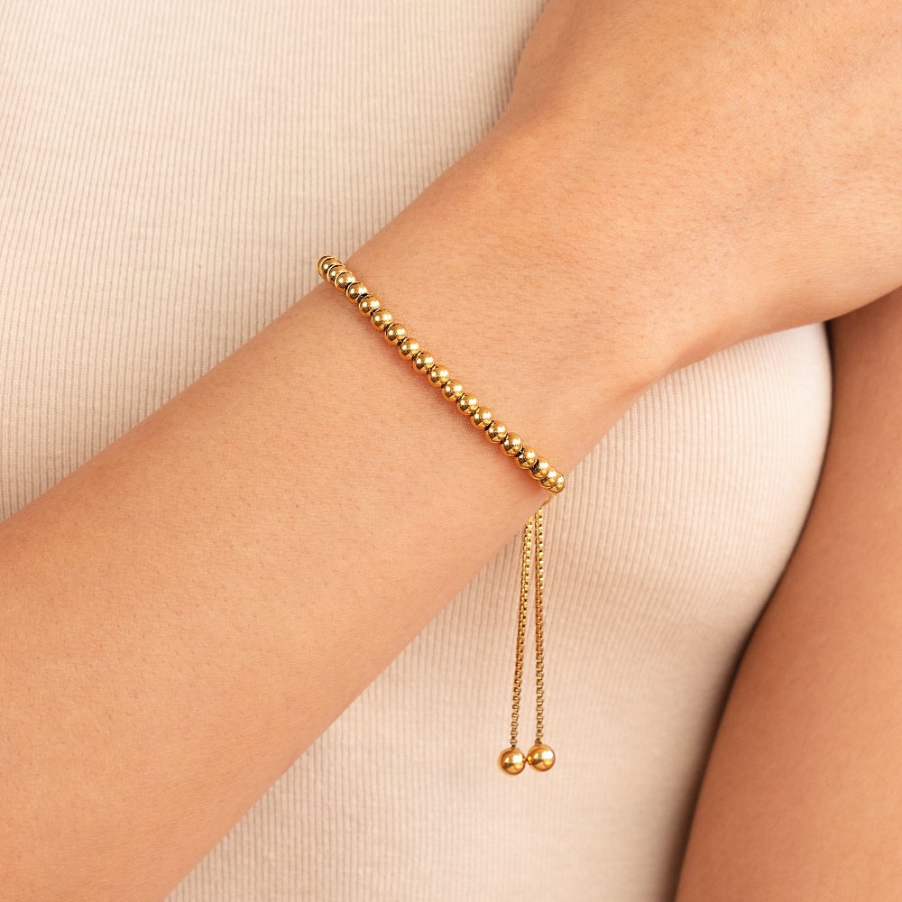 Gold Bracelet with Pearls