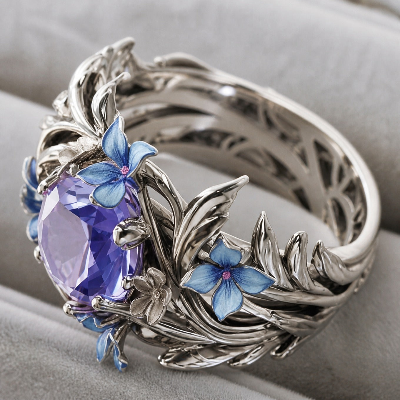Lavender Bloom Heirloom Ring