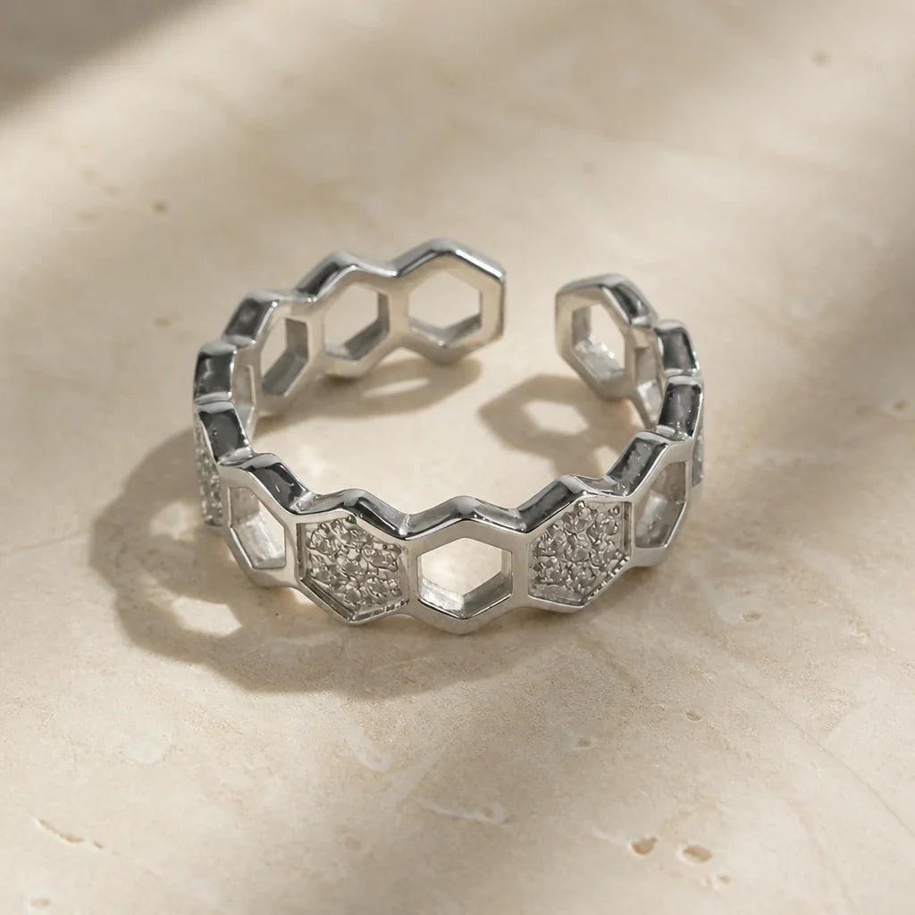 Verona Link Chain Adjustable Ring