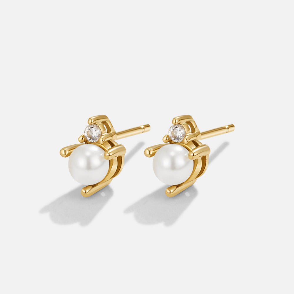 Pearl & Crystal Stud Earrings