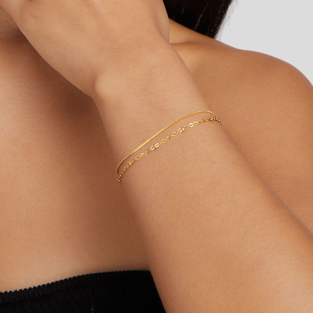 Belle Gold Layered Bracelet