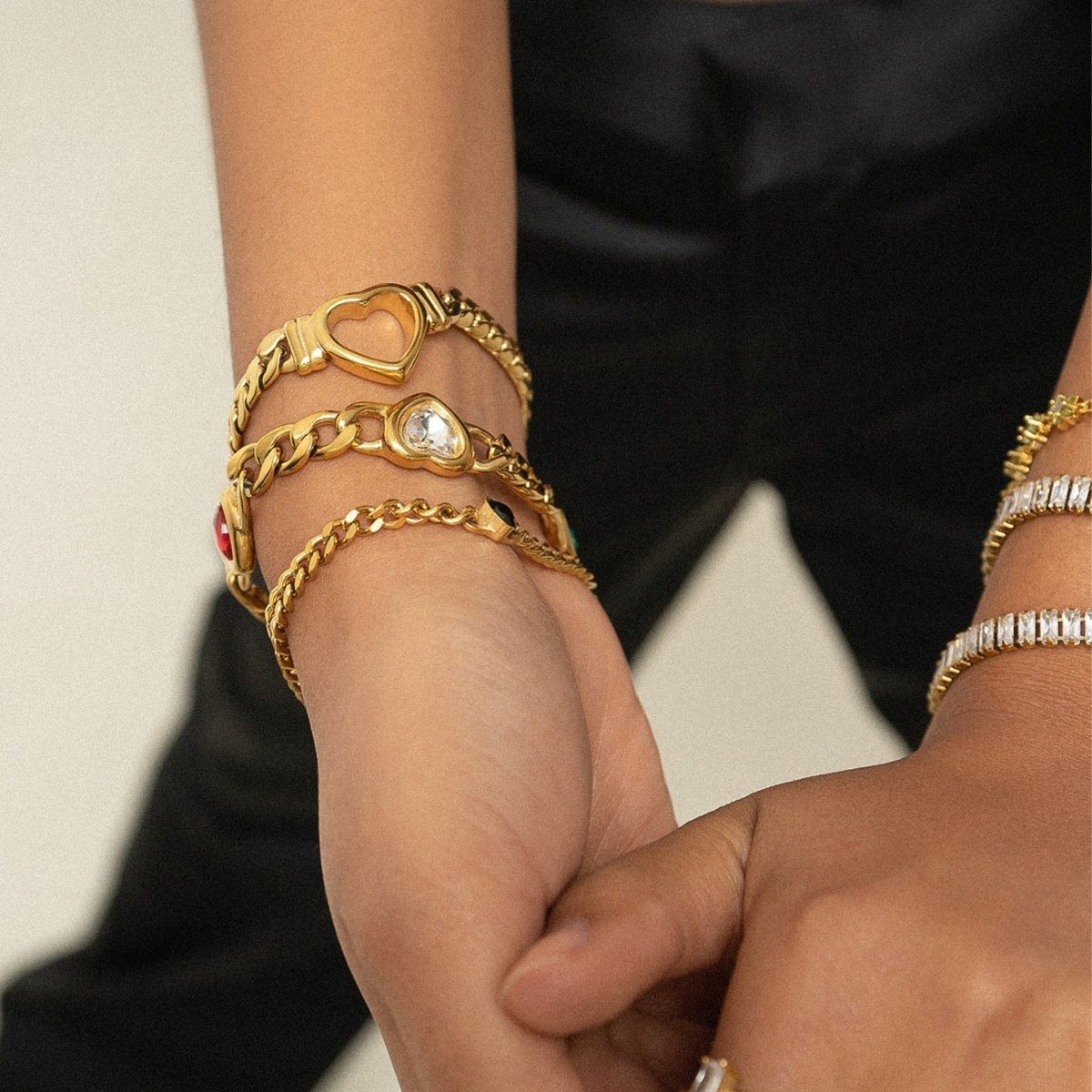 Minimalist Heart Bracelet 18K Gold Plated