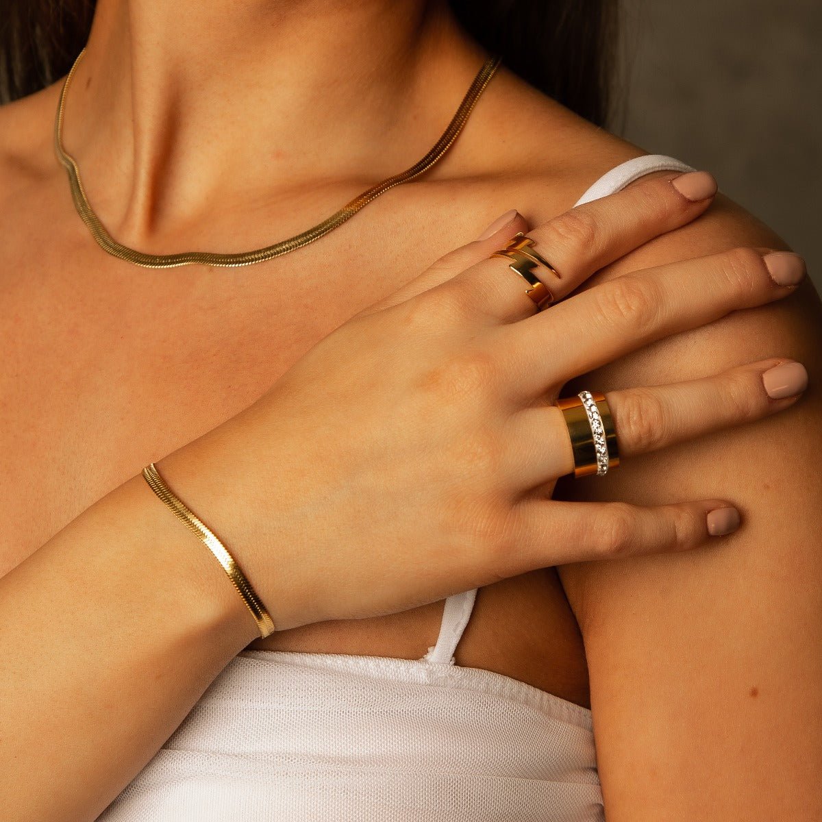Mesh Bracelet 18K Gold Plated