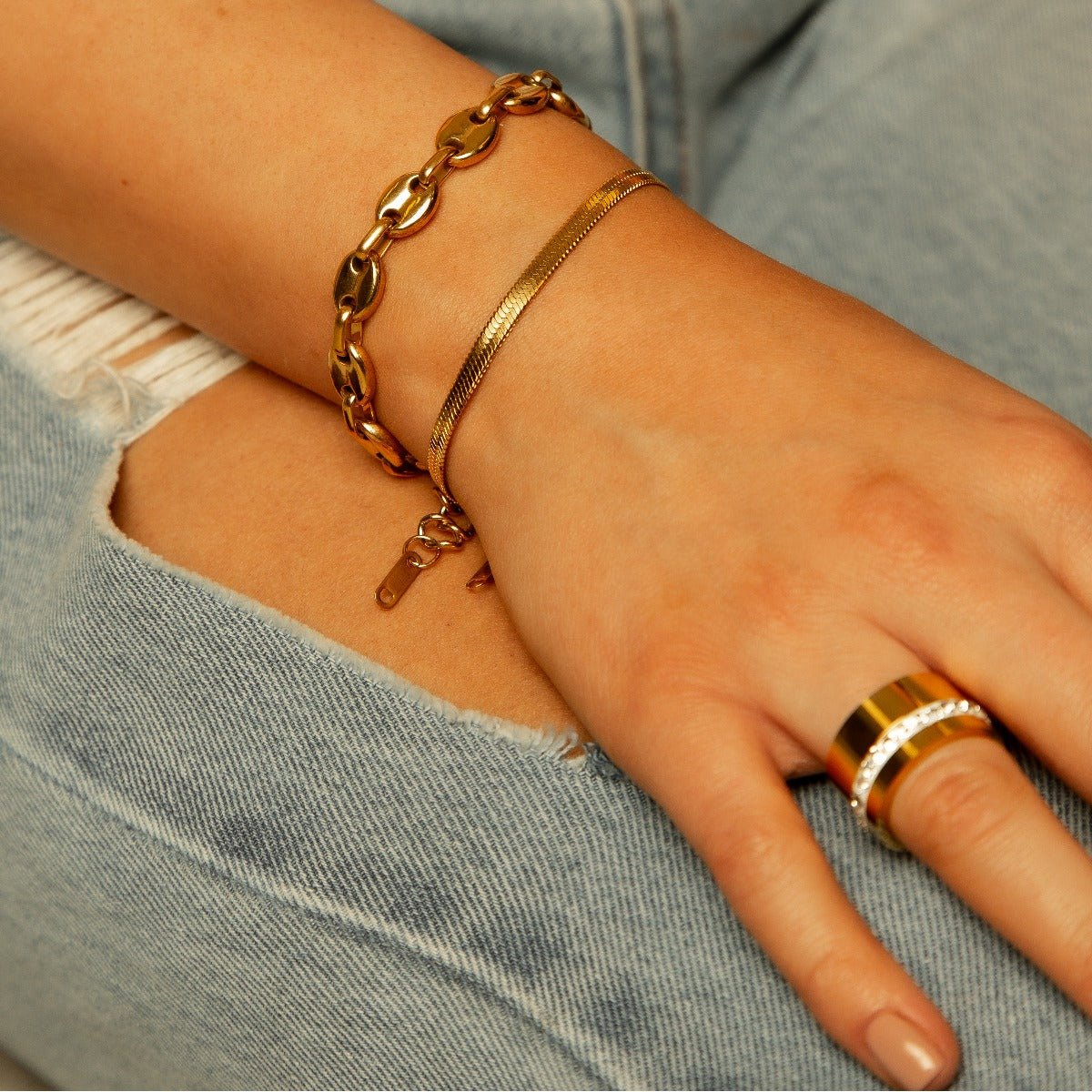 Mesh Bracelet 18K Gold Plated