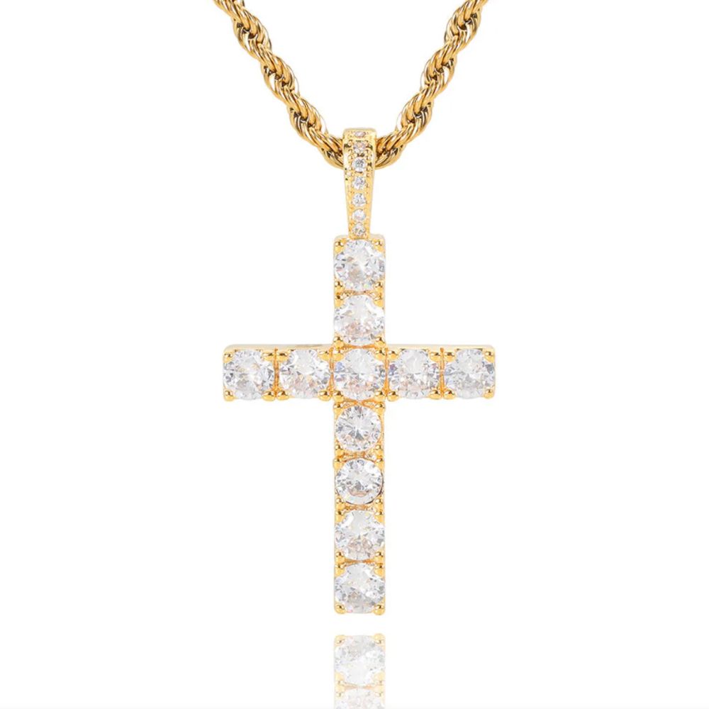 Classic Diamond Cross Necklace