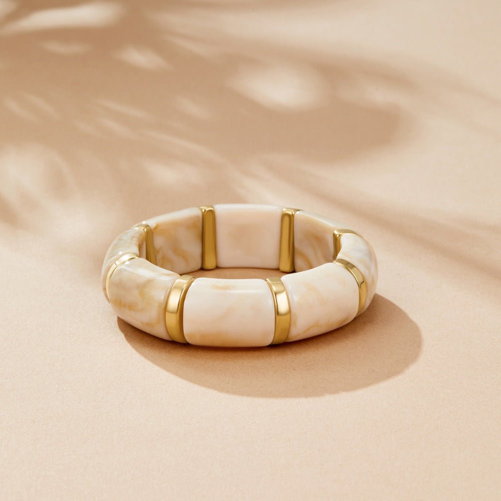 Sabina White Marbled Bracelet