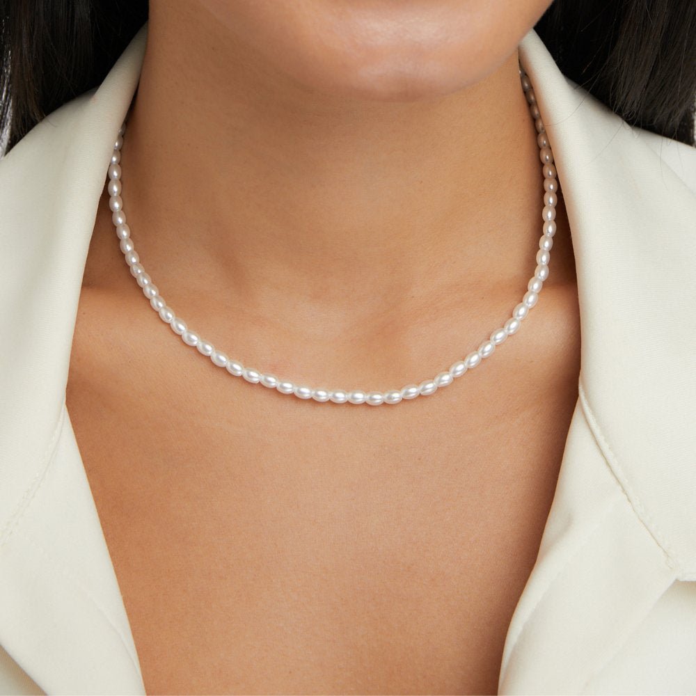 Temi Pearl Silver Necklace