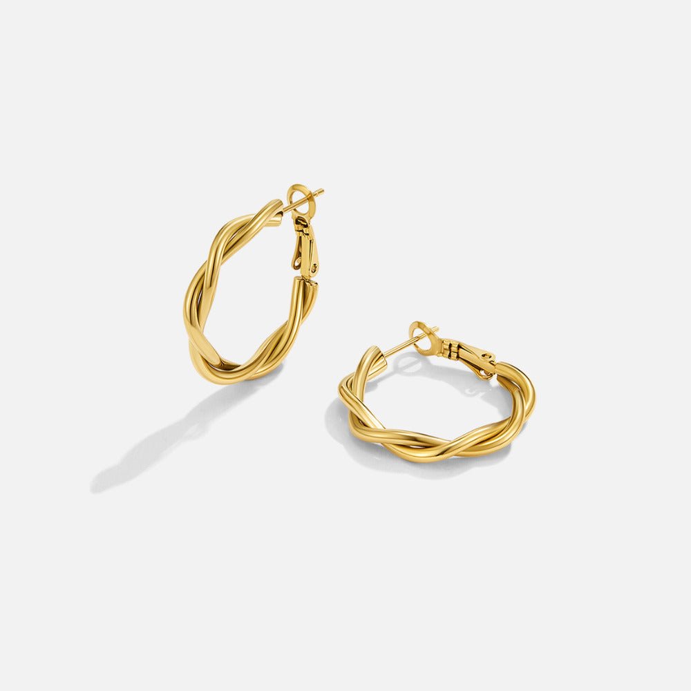 Twisted Celine Hoop Earrings